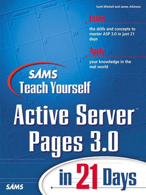 Title details for Sams Teach Yourself Active Server Pages 3.0 in 21 Days by Scott Mitchell - Available